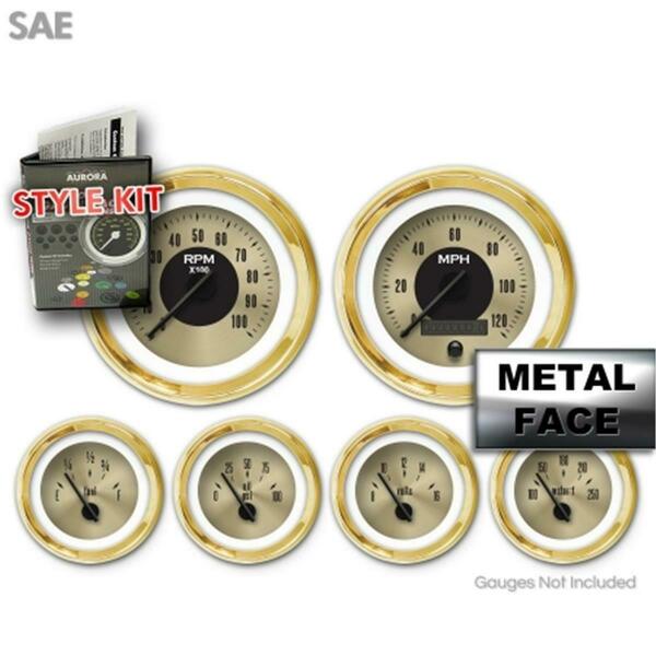Aurora Instruments Style Kit - SAE American Classic Gold VIII, Black Modern Needles, Gold Trim Rings GARA130ZE by PAACC